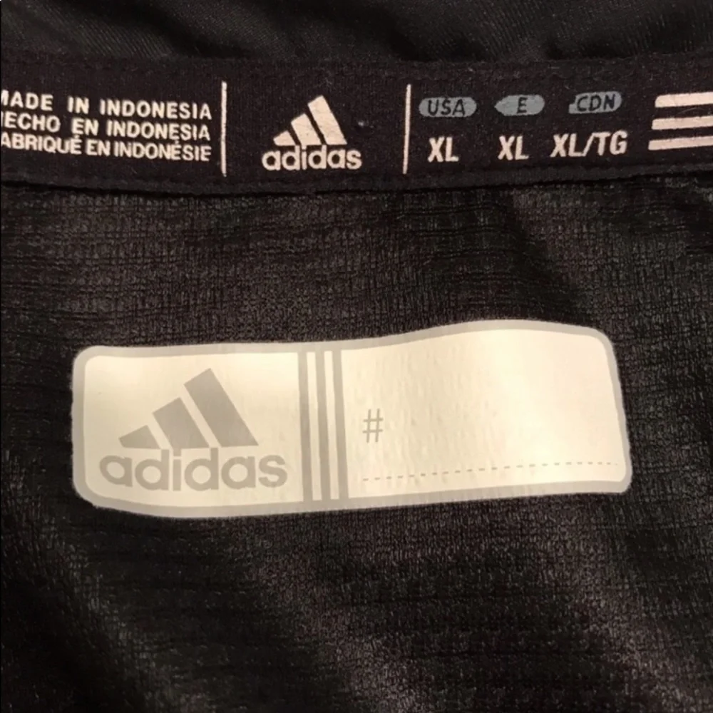 ADIDAS SNAP FRONT BLACK POLY SPORT SHIRT